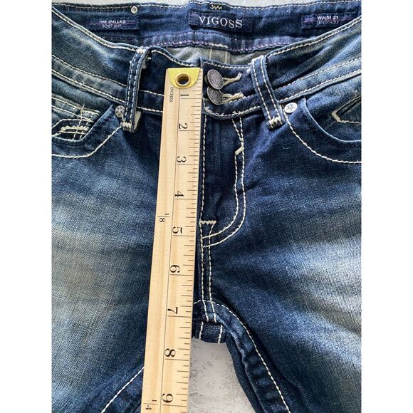 Vigoss The Dallas Boot Cut Medium Wash Y2K Style Denim Jeans Pants Sz 27 - Picture 7 of 10